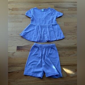 Purple Striped Toddler Outfit